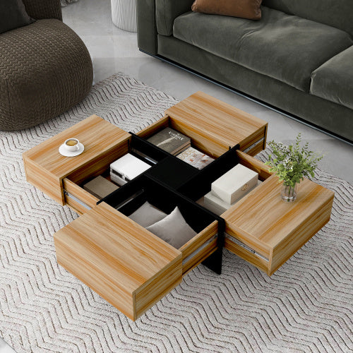 Coffee Table With 4 Storage Compartments