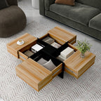 Coffee Table With 4 Storage Compartments
