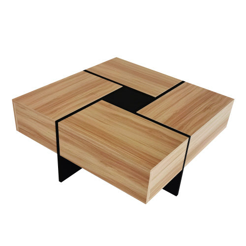 Coffee Table With 4 Storage Compartments