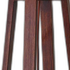 Walnut Wood Finish Linen Fabric Shade Table Lamp