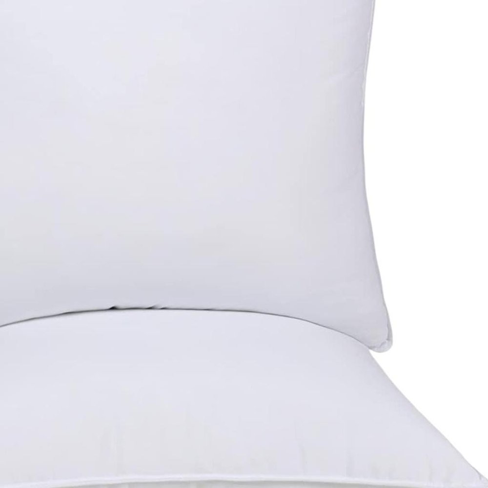 Set of Two Microfiber Down Alternative Medium Hypoallergenic European Size Bed Pillows