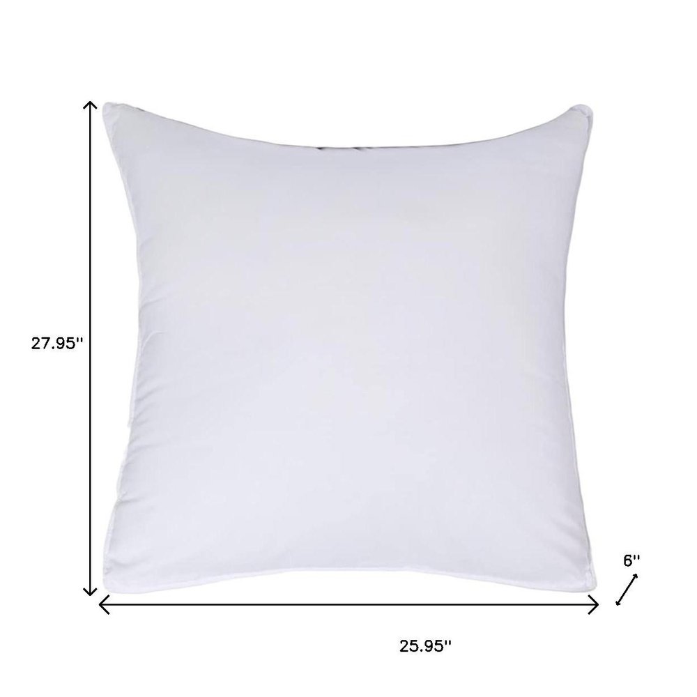 Set of Two Microfiber Down Alternative Medium Hypoallergenic European Size Bed Pillows