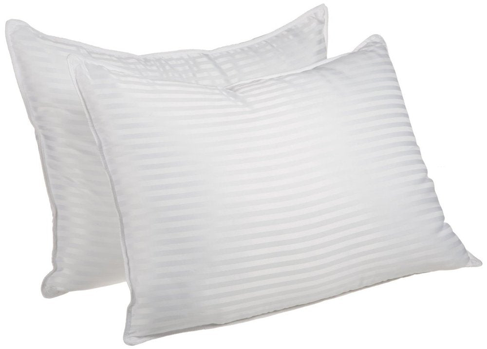 Set of Two Microfiber Down Alternative Medium Standard Size Bed Pillows