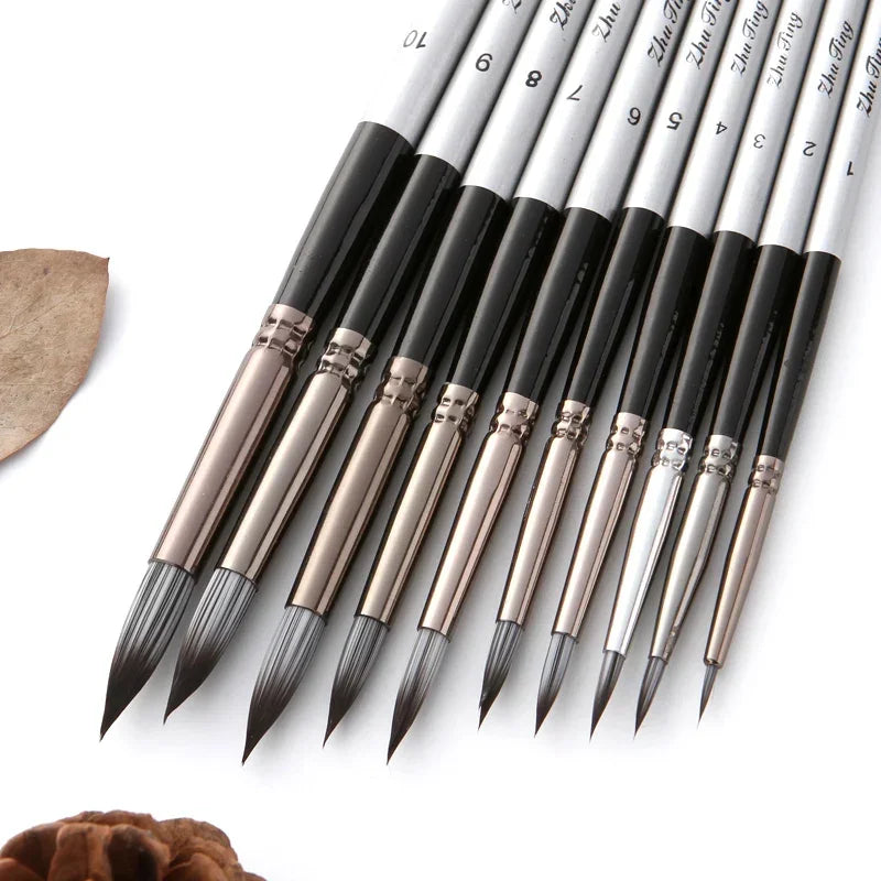 10 Artist Watercolor Painting Brushes